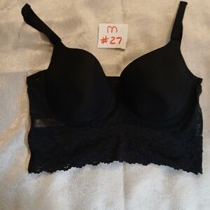 Rhonda Shear Elegant Black Lace Bra